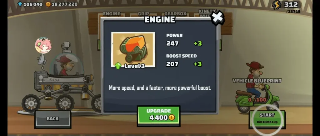 2 hill climb racing 2 unlimited money